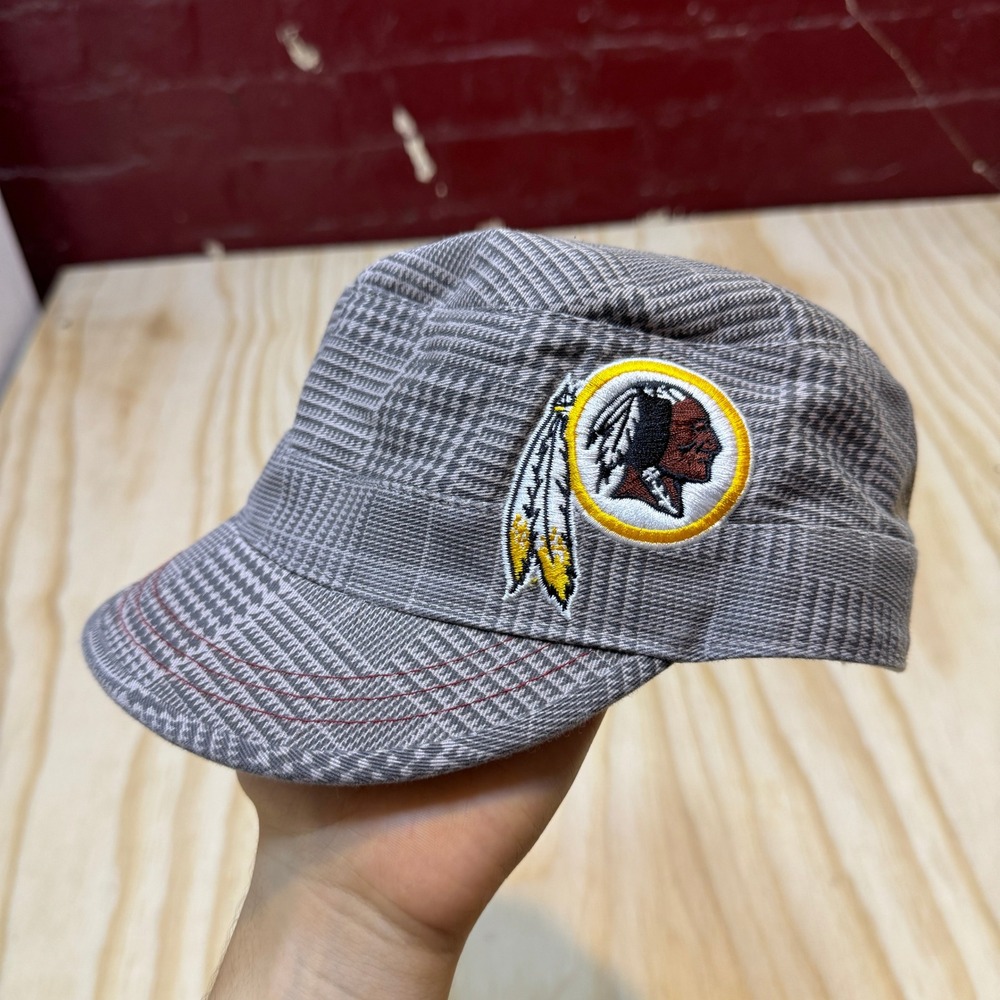 NFL Team Apparel Washington Redskins Women's Gray Plaid Y2K Cadet Cap Hat